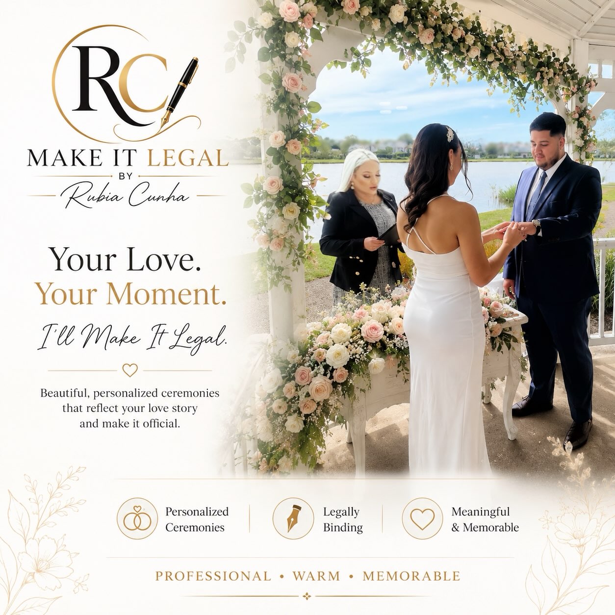 Cerimônia de casamento ao ar livre